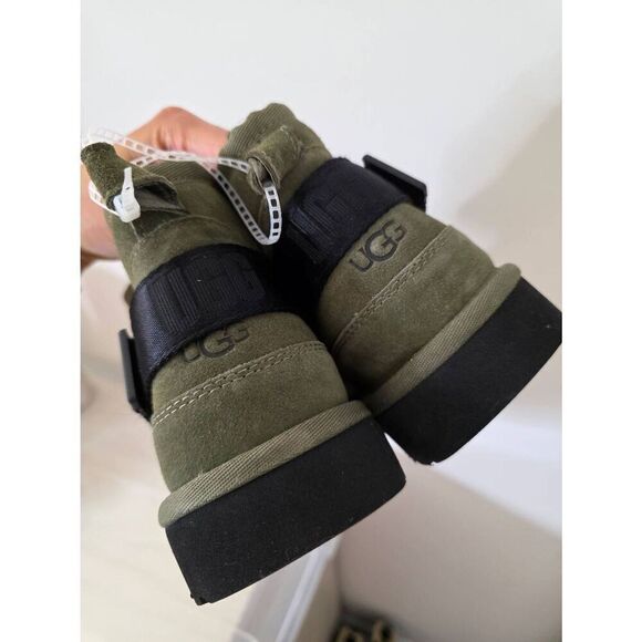 UGG CLASSIC ULTRA MINI HYBRID BURNT OLIVE SUEDE WINTER WOMEN'S BOOTS SIZE US 11 - Picture 8 of 12